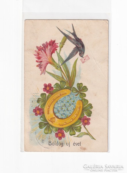 K:112 BÚÉK - Újév antik  képeslap
