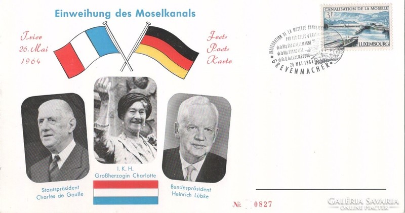 Emléklapok, FDC-k 0398 (Luxemburg) Mi 696     1,00 Euró