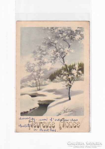 K:108 BÚÉK - Újév antik  képeslap
