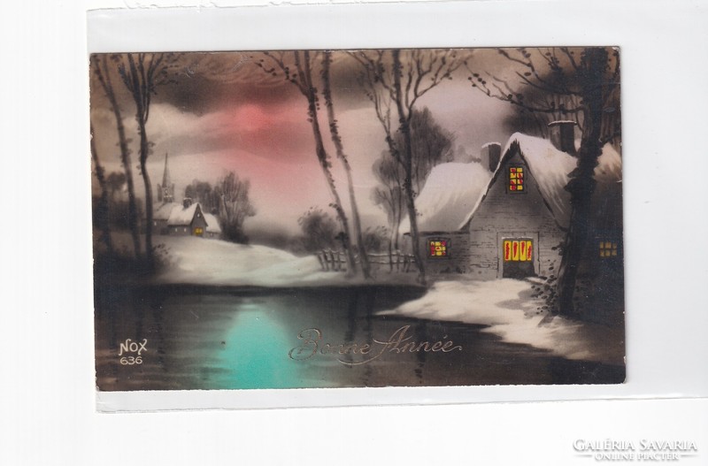 K:105 búék - New Year antique postcard