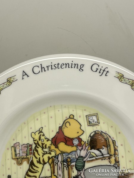 Royal doulton teddy bear porcelain plate for baptism 20.5cm