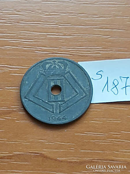 Belgium belgie - belgique 25 centimes 1944 ww ii. Zinc s187