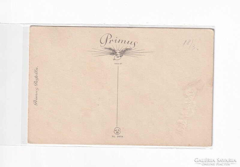 K:124 Újév antik  képeslap, "Gyönyörű Primus Pastella"  Artis: Hannes Petersen