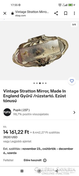 Nice condition stratton mirror lipstick holder at a bargain price