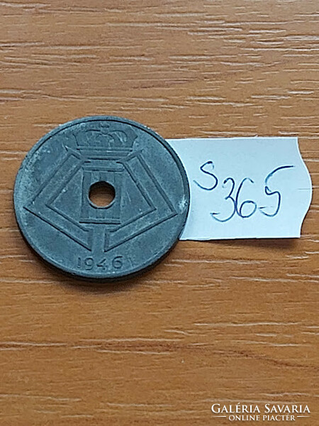 Belgium belgique - belgie 25 centimes 1946 ww ii. Zinc, iii. King Leopold s365
