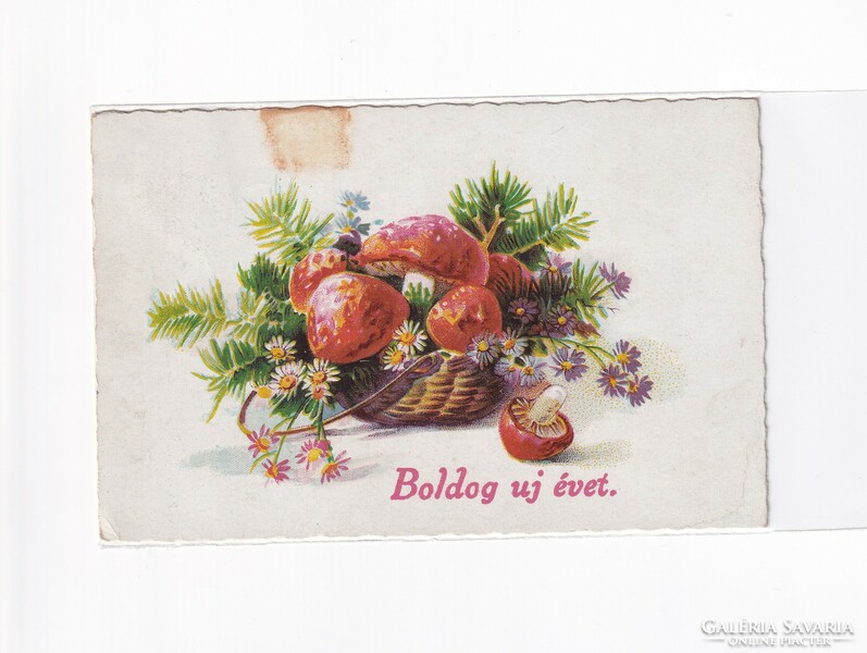K:125 búék - New Year antique postcard
