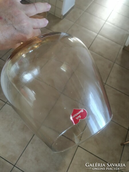 Large amber glass goblet for sale! 27 cm
