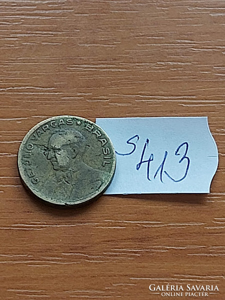 Brazil brasil 20 centavos 1946 getulio vargas, aluminum bronze s413