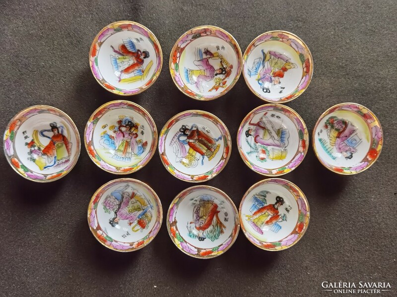 Kézzel festett autentikus kínai porcelán teáscsészék