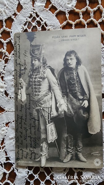 János vítez Fedák Sári Zsássa primadonna + Miska Papp Bagó original photo sheet 1904 strelisky photo