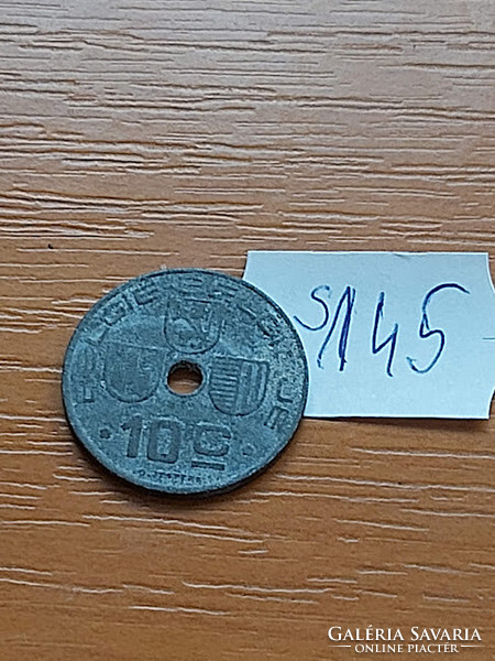 BELGIUM BELGIE - BELGIQUE 10 CENTIMES 1943  WW II. CINK  S145