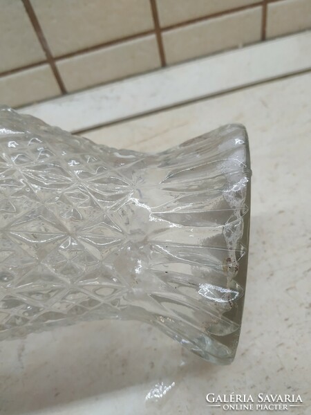 Csiszolt kristály váza  eladó! Nagyméretű üveg váza eladó! 34 cm