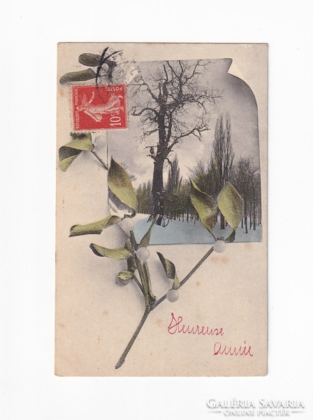 K:138 BÚÉK - Újév antik képeslap