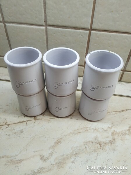 Ceramic cup, yogurt mug 6 pieces for sale!