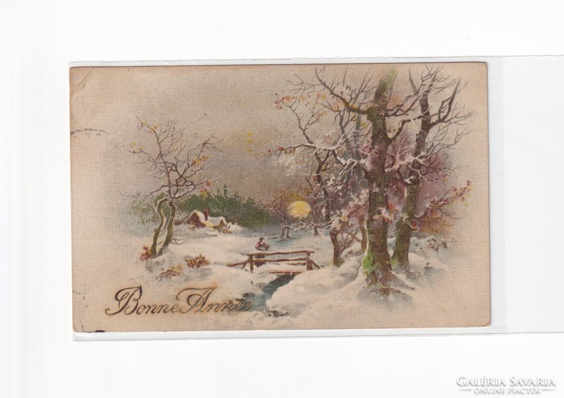 K:108 búék - New Year antique postcard