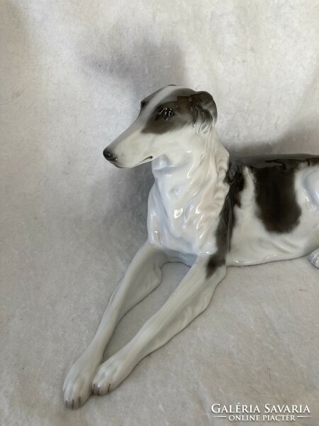 Rosenthal porcelain / reclining greyhound dog figure, sculpture