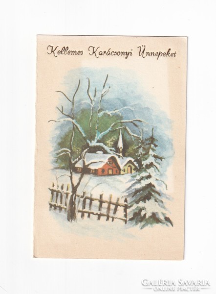 K:092 Karácsonyi  képeslap kihajtós