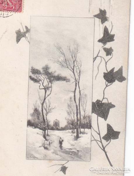 K:139 BÚÉK - Újév antik képeslap 1907