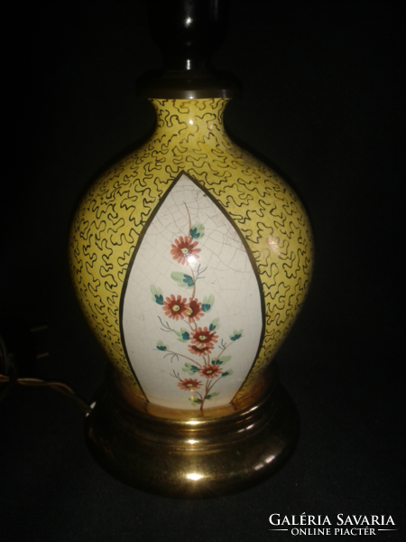 Vintage porcelain table lamp with ceramic craftsman mark (m: 30 cm)