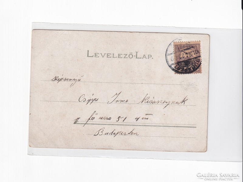 K:125 BÚÉK - Újév antik képeslap 1901