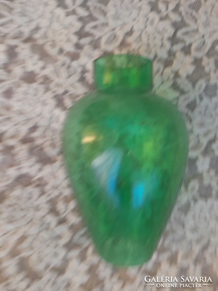 Green glass dome 15 cm high