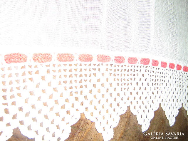 Beautiful special hand crocheted lace vintage style stained glass curtain