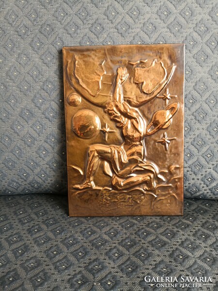 Copper mural, Greek mythology: atlas