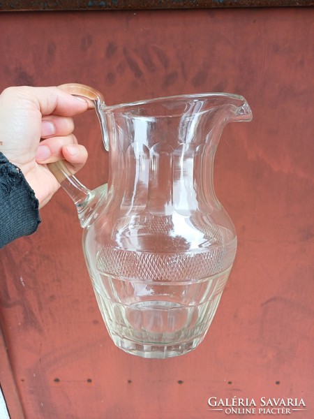 Polished glass water jug