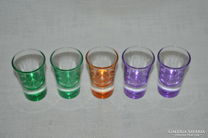 5 old colored brandy glasses ( dbz 0075/2 )