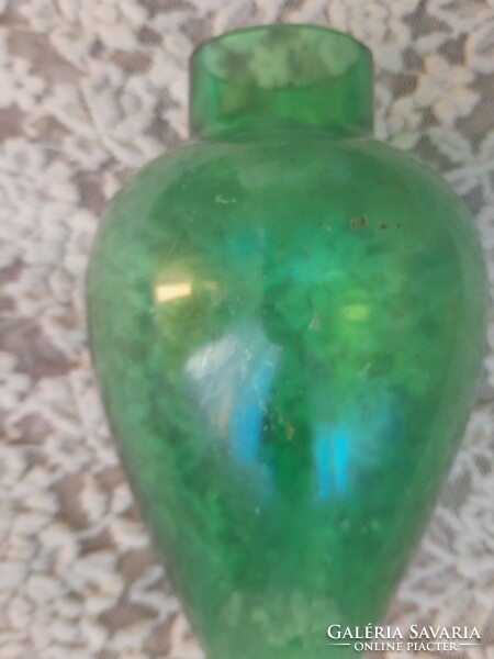 Green glass dome 15 cm high