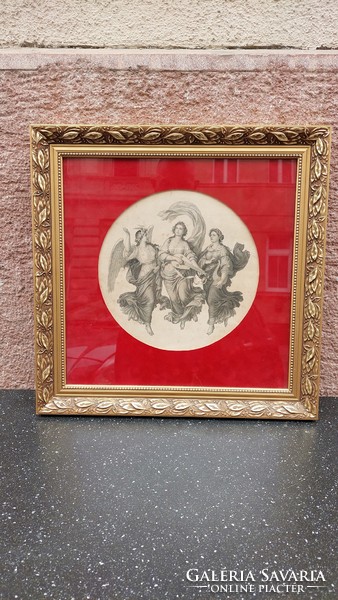 Old framed engraving, lithograph (?)