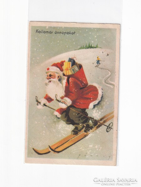 T:08 Santa postcard 1952 rare! (Cancer times 1949-1956)