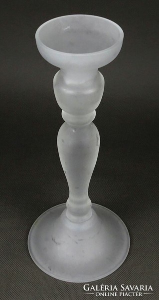 1P306 Hibátlan nagyméretű opálüveg gyertyatartó 22.5 cm