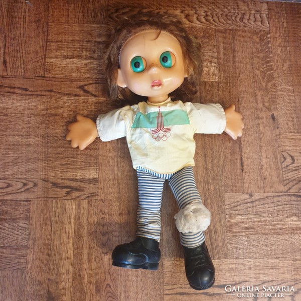 Retro 1980 Moscow Olympics giant mascot doll