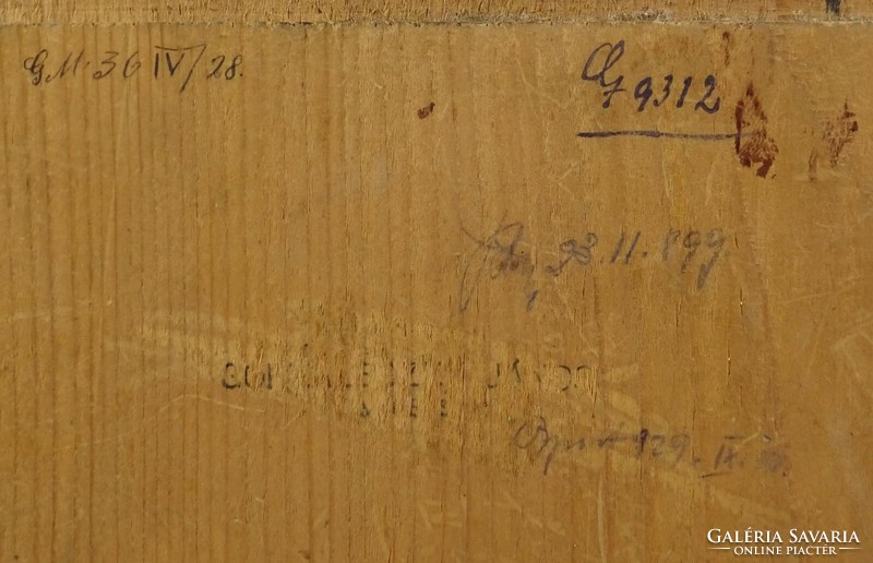 1P291 Antik rézveretes fa házas asztalióra XIX. század