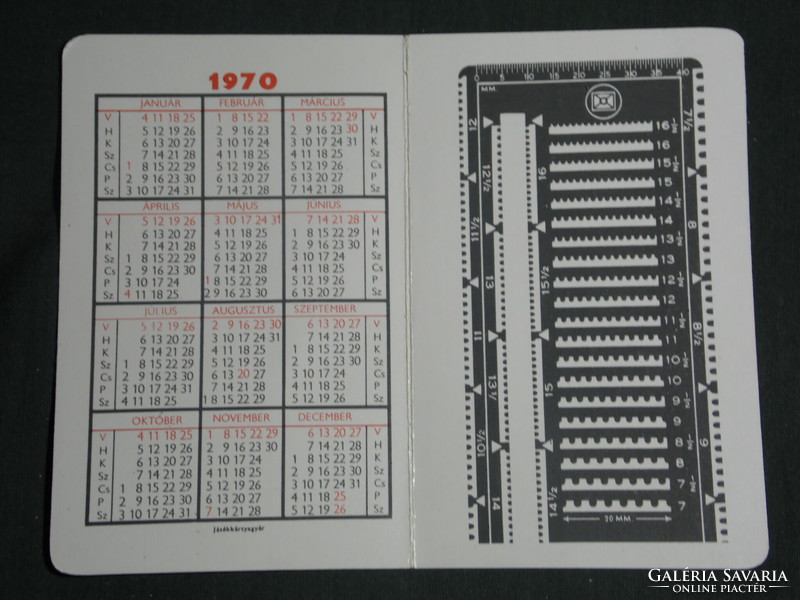 Card calendar, Hungarian stamp collectors' association, 1970, (1)
