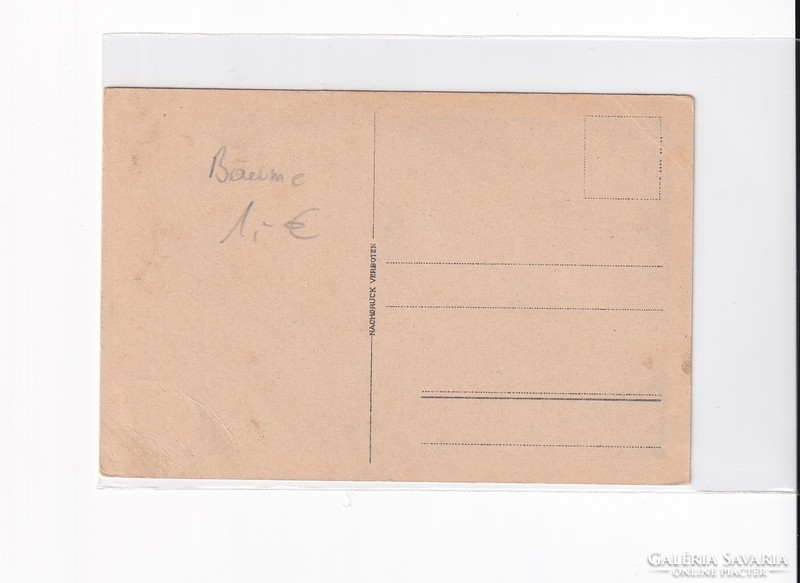 K:144 antique Christmas postcard / post office