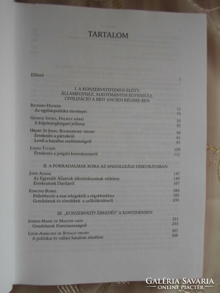 Konzervativizmus, 1593–1872 : szöveggyűjtemény (szerk. Kontler László; Osiris Tankönyvek, 2000)