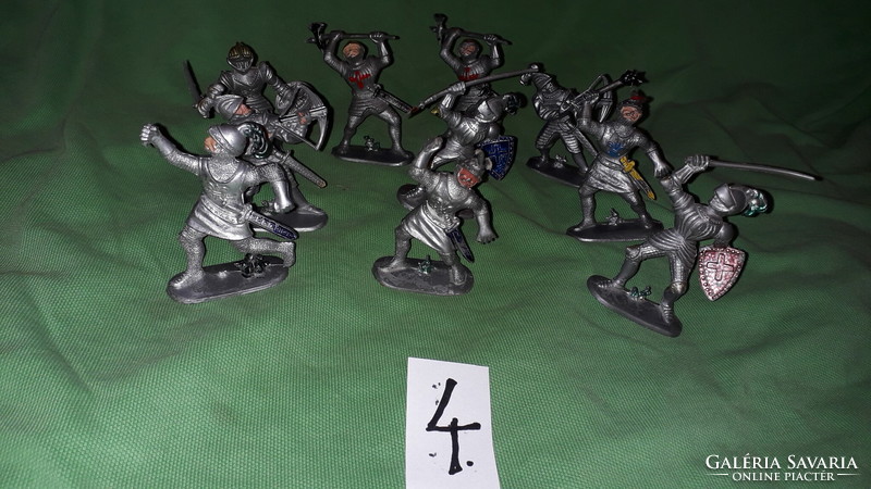 1972. Old silver armored knights plastic toy soldiers - Jean Höffler West Germany - according to pictures 4