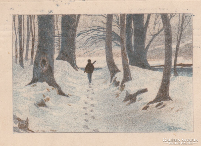 K:143 Karácsonyi  antik képeslap 1909