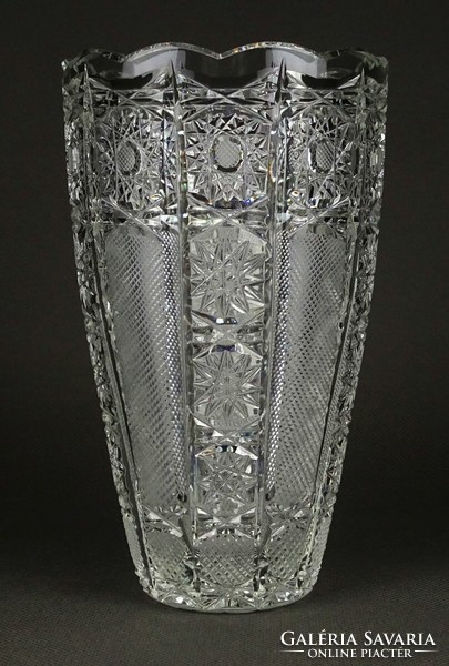 1P296 old flawless crystal vase flower vase 16.7 Cm