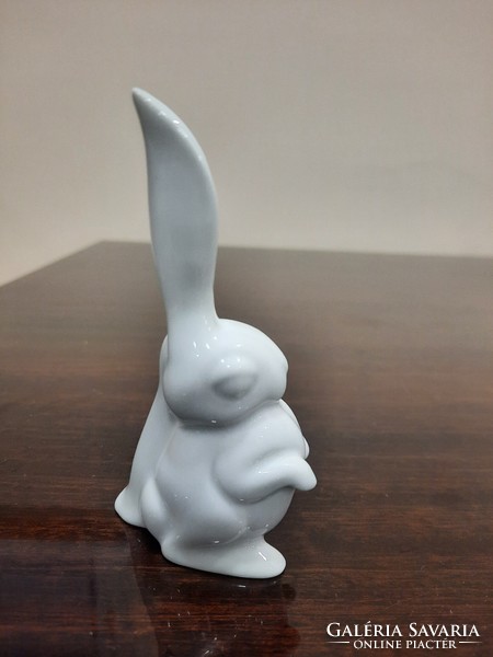 White Herend porcelain rabbit, bunny figure