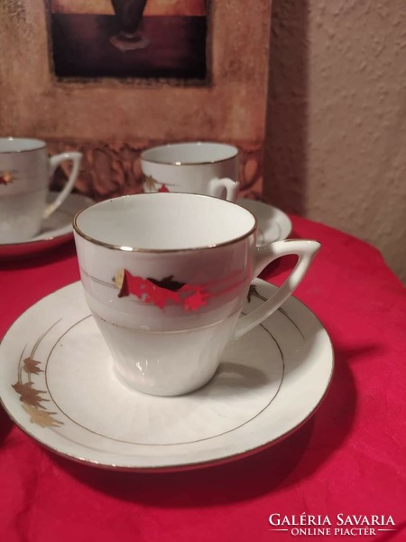 Jelzett elegáns 6 szett porcelán mokkáscsésze+tányér