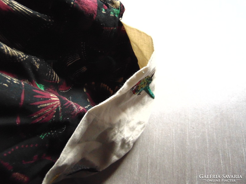 Embroidered bird scarf