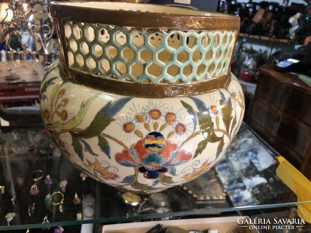 Fischer j. Porcelain bowl, 22 cm high, 36 cm wide work.