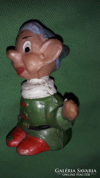 1940 Approx. Painted solid rubber disney - snow white fairy tale - trash dwarf - rare figure 7 cm according to the pictures