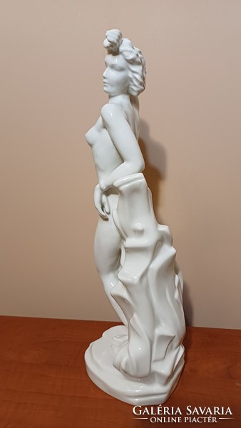 Donner Gertrúd porcelán akt, hibátlan, 40 cm, jelzett, szignó