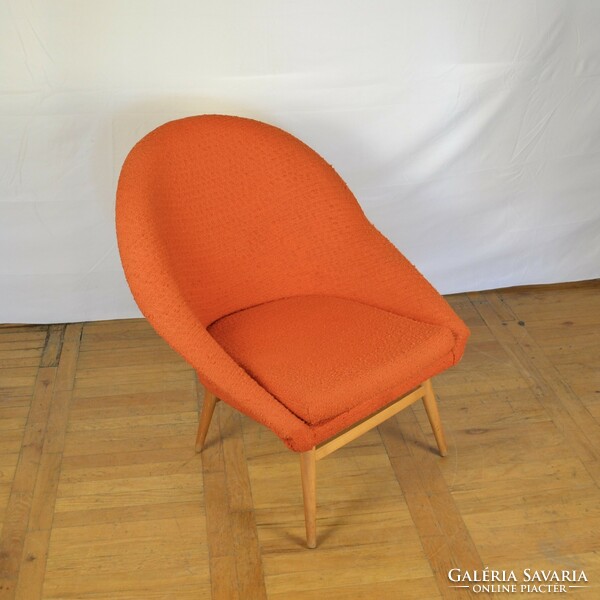 1 orange retro shell armchair mid-century armchair [price/pc]