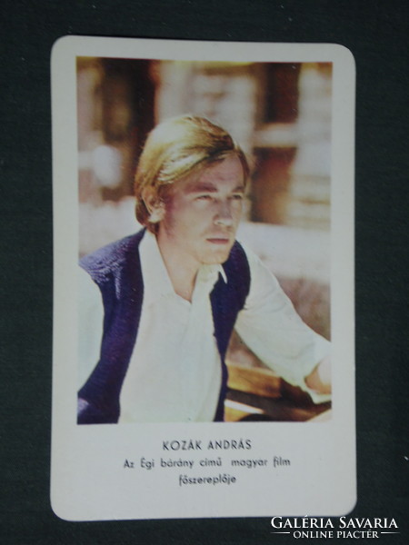 Card calendar, movie theater, actor András Kozák, 1971, (1)