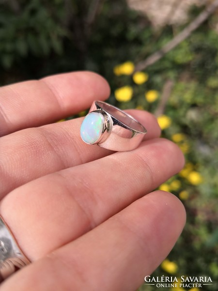 Silver ring with Nemesopa stone
